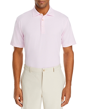 Shop Peter Millar Crown Sport Jubilee Classic Fit Short Sleeve Performance Jersey Polo Shirt In Palmer Pink