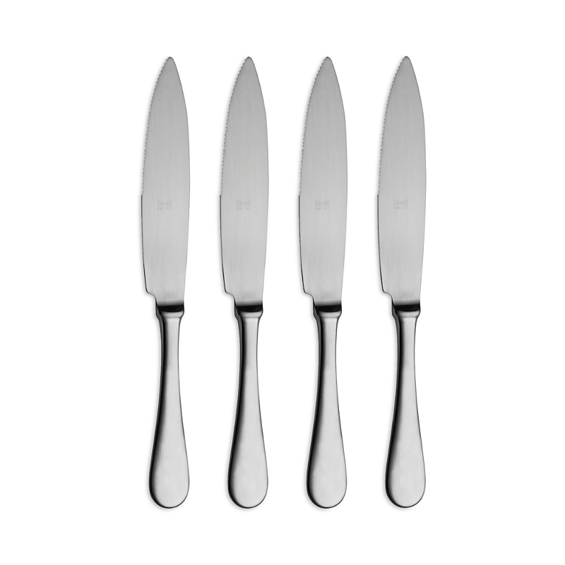 Mepra American Ice Steak Knives, Set Of 4 In Brushed Silver