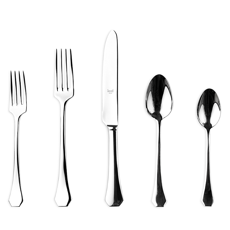 Mepra Moretto Flatware 5-piece Place Setting In Silver