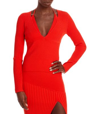 Nicholas - Amara Ribbed Halter Detail Top