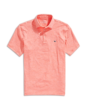 Vineyard Vines St. Jean Stripe Sankaty Regular Fit Polo Shirt In Papaya Passion