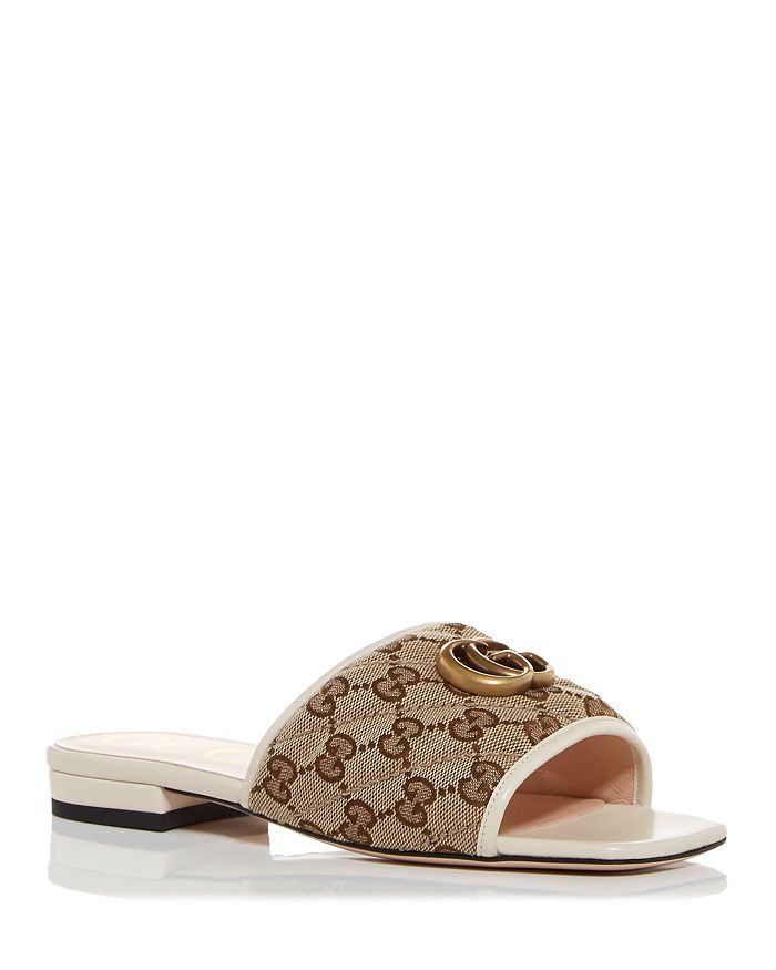Gucci women's gg supreme slides hot sale with pearls