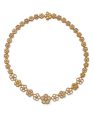 Roberto Coin 18K Yellow Gold Daisy Diamond Graduated Collar Necklace, 16 - 100% Exclusive