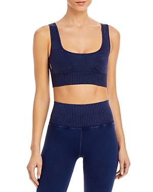 Free People Fp Movement By  Good Karma Sports Bra In Deepest Navy