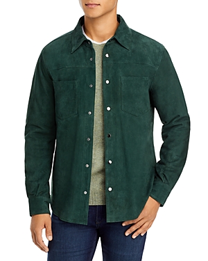 Blanknyc Leather Shirt Jacket In Forest