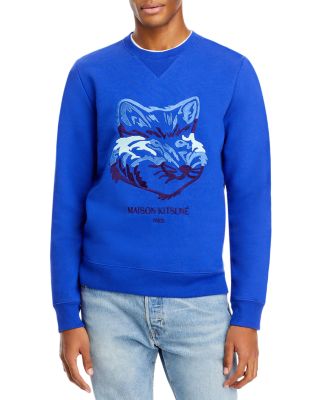 maison kitsune blue sweatshirt