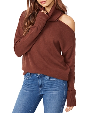 Paige Raundi Cutout Sweater In Dark Brown