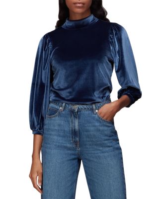 long sleeve velvet tops womens