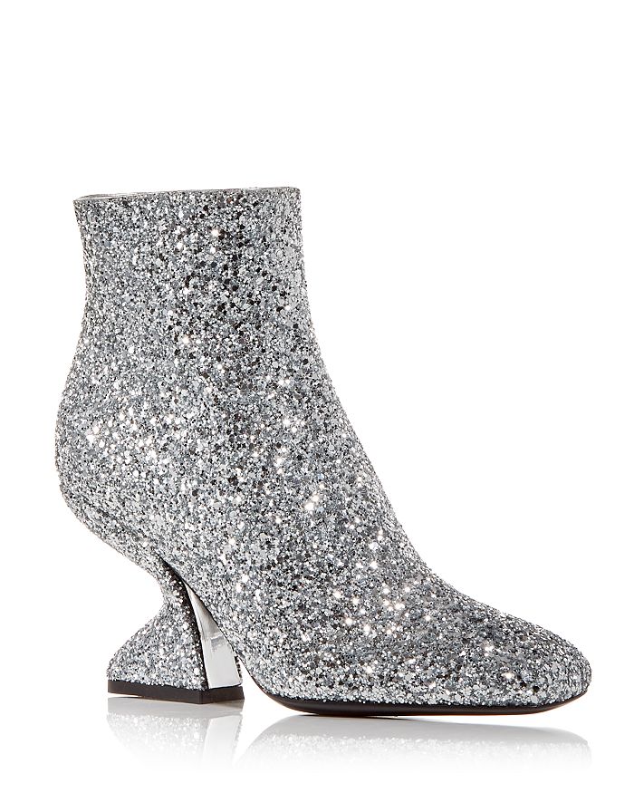 Sparkly sales silver booties