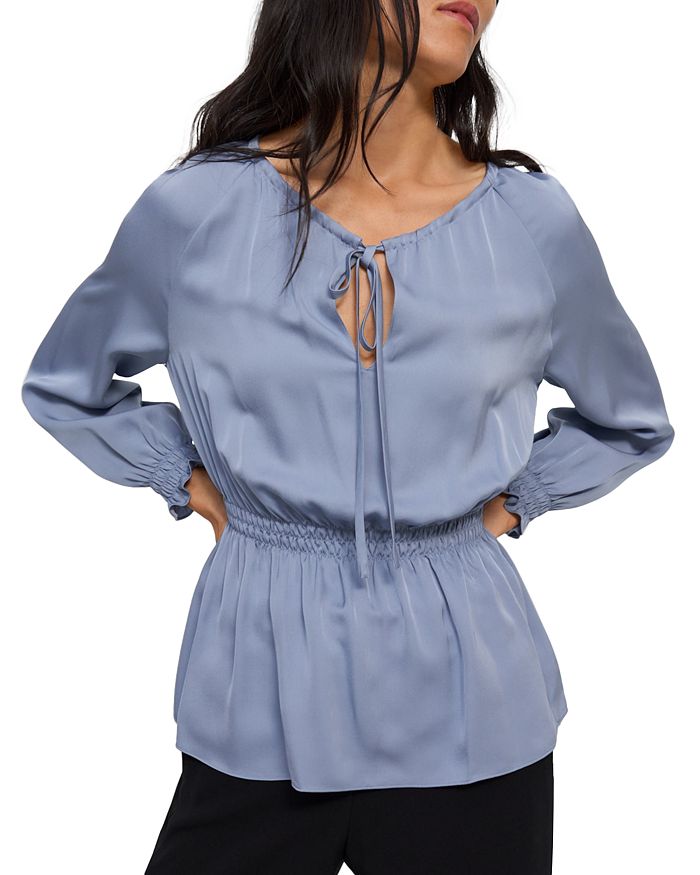 Silk peasant top outlet