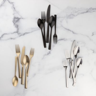 Gilda Champagne Satin 20 Piece Flatware Set 