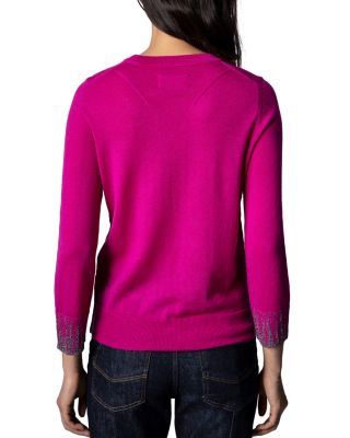 womens magenta sweater