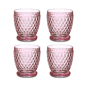 Villeroy & Boch Boston Double Old Fashioned Glasses, Set Of 4 In Rose
