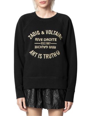 Zadig & Voltaire Message Print Cotton Sweatshirt | Bloomingdale's