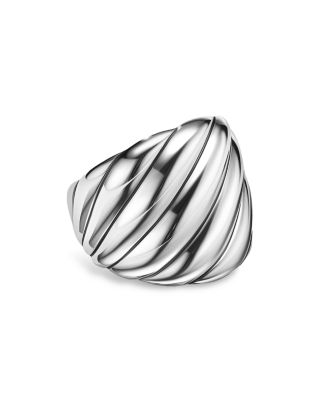 David Yurman Sterling Silver Sculpted Cable Ring In Silver