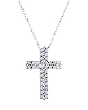Bloomingdale's - Diamond Cross Pendant Necklace in 14K White Gold, 2.50 ct. t.w. - 100% Exclusive