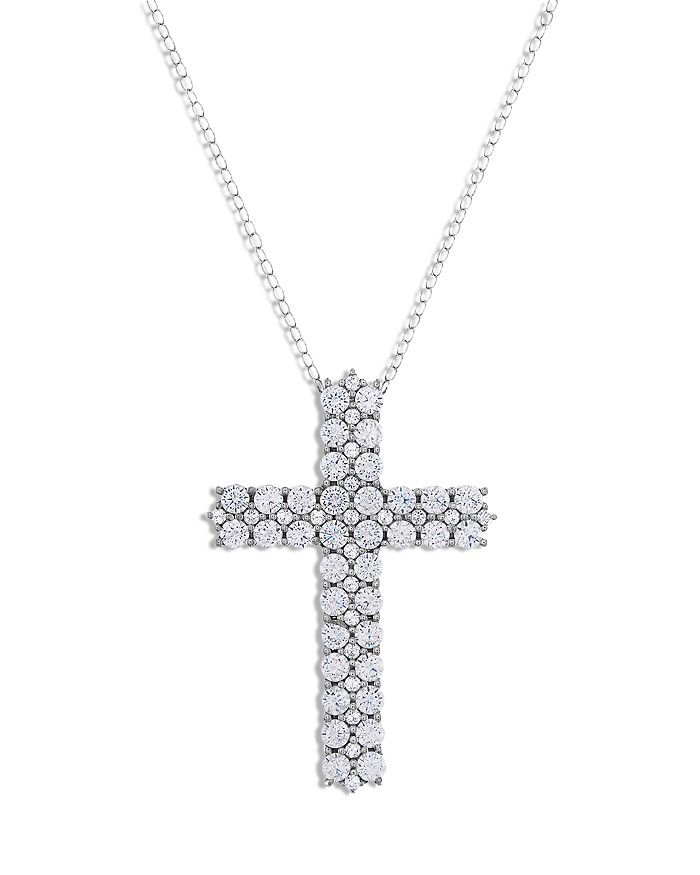 Bloomingdale's Diamond Cross Pendant Necklace in 14K White Gold, 2.50 ...