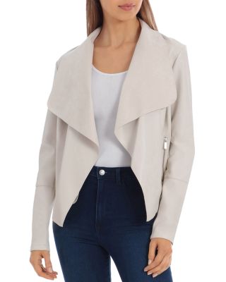 Bagatelle Draped Faux Leather Jacket Bloomingdale s