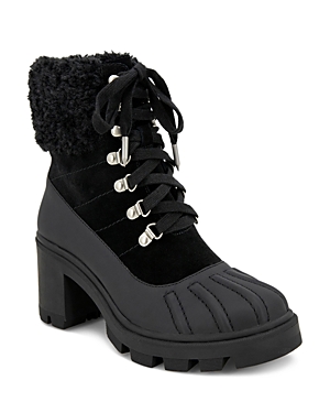 SPLENDID WOMEN'S FAUX SHEARLING LINED BLOCK HEEL COLD WEATHER BOOTIES