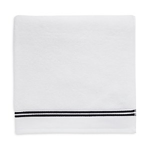 Sferra Aura Bath Sheet In White/black