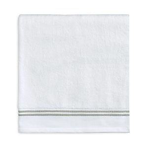 Shop Sferra Aura Washcloth In White/celadon