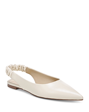 Sam Edelman Whitney Womens Leather Slip On Slingbacks In Ivory