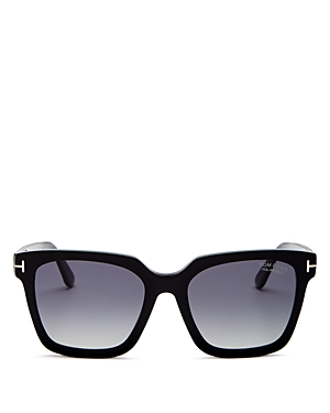 Tom Ford 55mm Square Sunglasses In Black/smoke