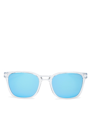 Shop Oakley Square Sunglasses, 55mm In Polished Clear/prizm Sapphire