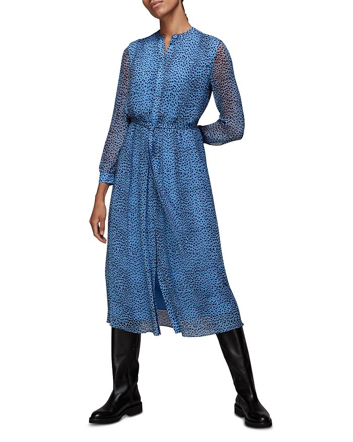 Whistles animal print shirt dress 2025