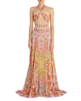 Etro Printed Cutout Halter Dress | Bloomingdale's Women