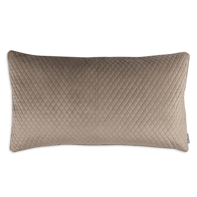 Lili Alessandra Valentina Quilted Velvet Decorative Pillow, 18 X 36 In Buff