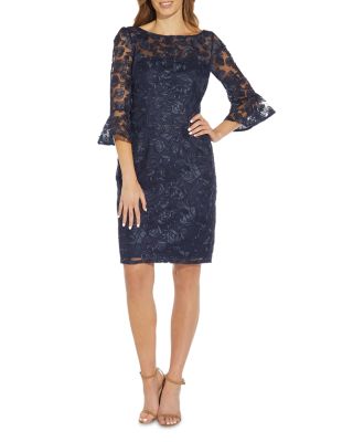 green emerald velvet dress Adrianna Papell AP1E209447 - Embroidered Petal Cocktail Dress