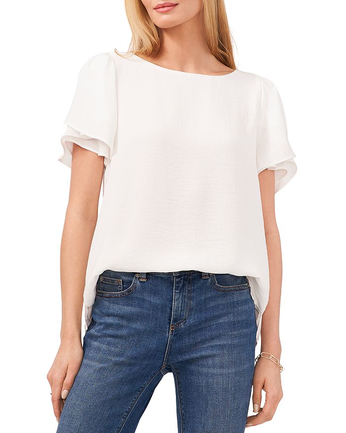 VINCE CAMUTO Tulip Sleeve Crinkled Blouse Bloomingdale s