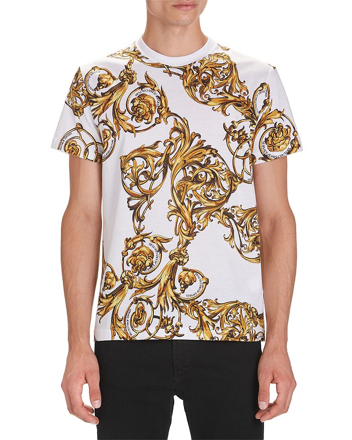 stel voor Waardeloos vluchtelingen Versace Jeans Couture Garland Baroque Print T-Shirt | Bloomingdale's