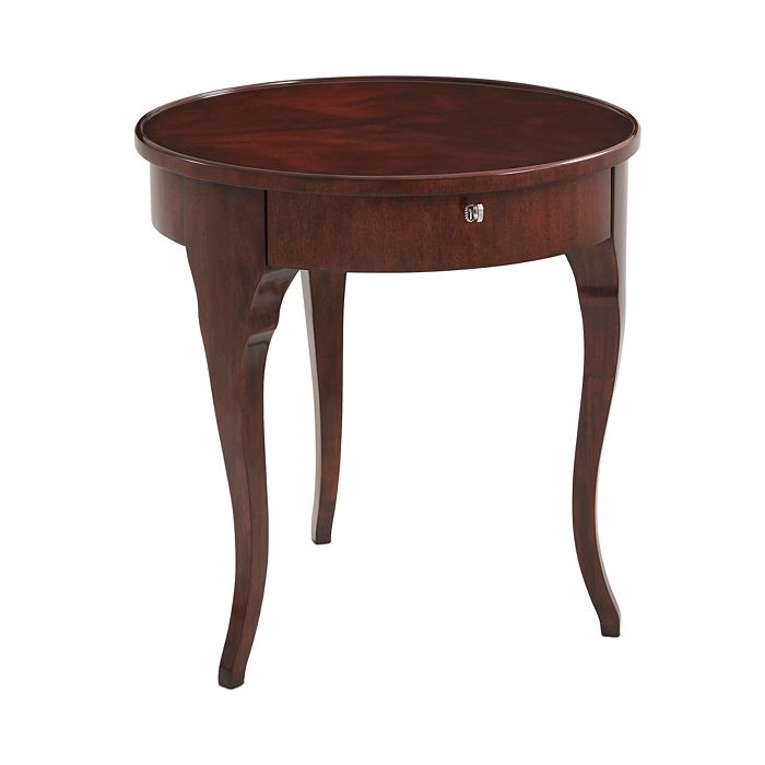 Ralph Lauren Round Side Table In Swirl, Mahogany Round End Table