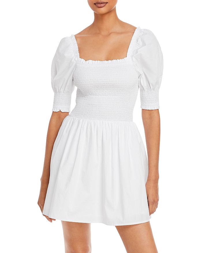Bloomingdales aqua white dress on sale