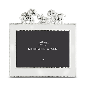 Shop Michael Aram Elephant Enamel Frame, 4 X 6 In Silver