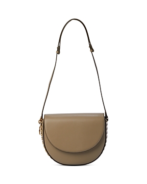 Stella Mccartney Frayme Medium Flap Shoulder Bag Alter Mat In Bamboo