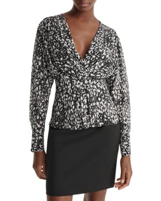 The Kooples - Animal Print Peplum Blouse