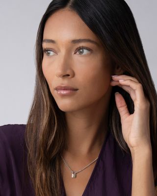 Sterling Silver & 18K Yellow Gold Beloved Lock Pendant Necklace, 18"