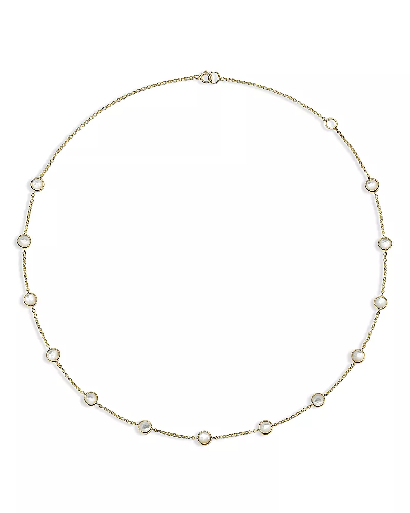 Ippolita 18K Yellow Gold Lollipop Mother of Pearl Station Collar Necklace, 16