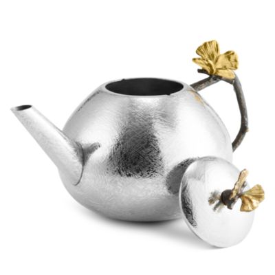 Butterfly Ginkgo Round Teapot