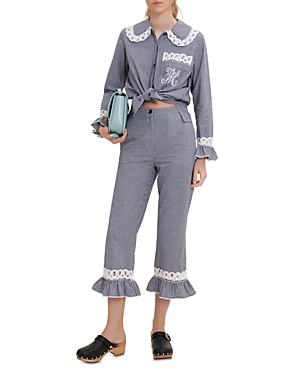 MAJE CITCHY PRINTED COTTON TOP