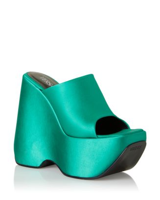 Versace Women's Triplatform Satin Mules | Bloomingdale's