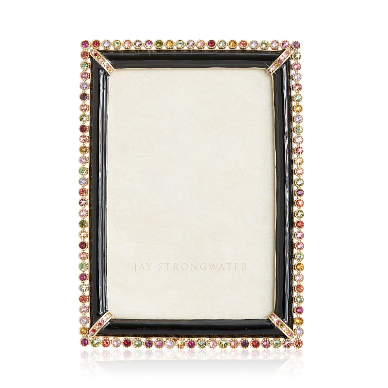 Jay Strongwater Stone Edge Frame, 4" X 6" In Jewel
