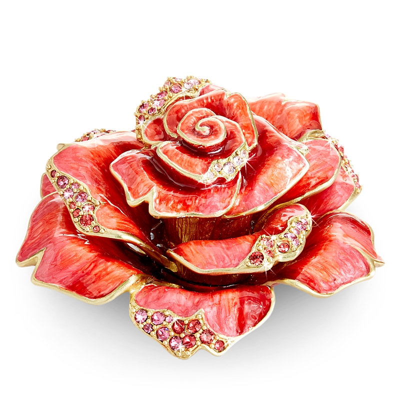 Jay Strongwater Rose Table Objet In Rose