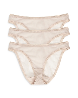 On Gossamer Women's Cotton Hip Bikini Panty, Pack Of 3 1402p3 In Champagne