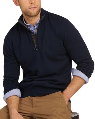 Cotton Half Zip Knitted Jumper