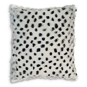 Shop Tov Furniture Spotted Goatskin Decorative Pillow, 16 X 16 In White Leopard Print