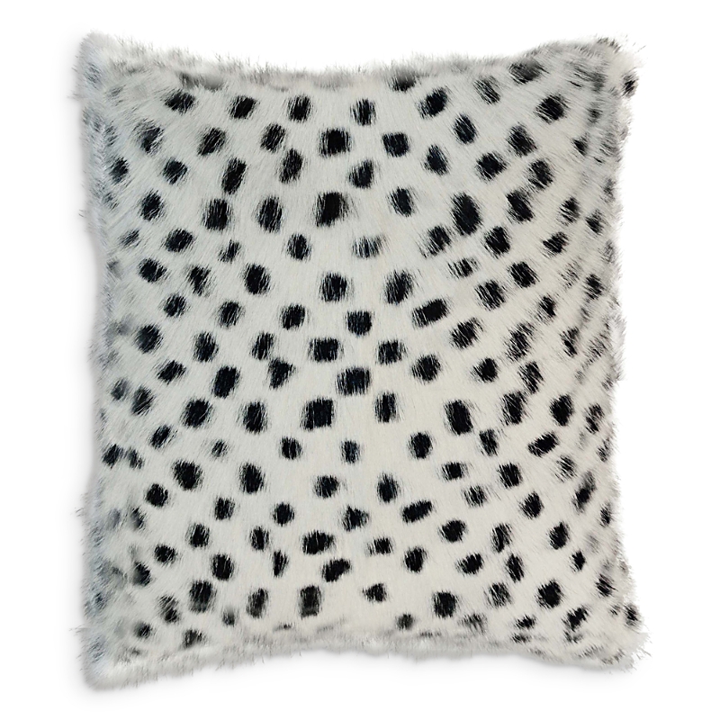 Tov Furniture Genuine Goatskin Pillow In White Leopard In Multi